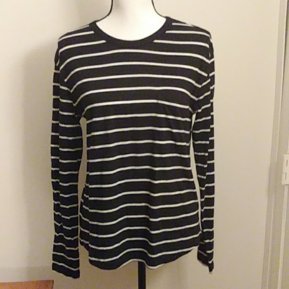 bp Nordstrom top black/white long sleeve, NWOT, XS - Picture 2 of 8
